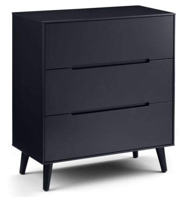 Alicia 3 Drawer Chest - Anthracite