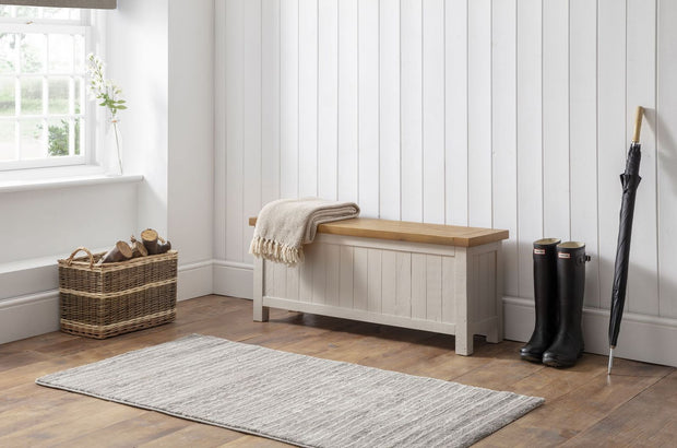 Aspen Storage Bench - Grey Wash