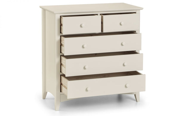 Cameo 3 + 2 Drawer Chest Of Drawers - Stone White