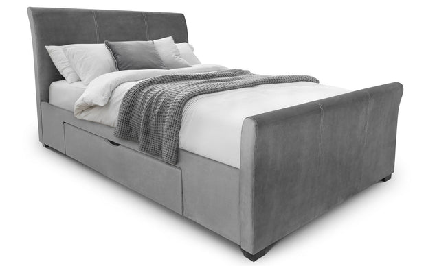 Capri Bed Frame - Dark Grey Velvet