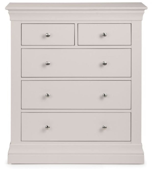 Clermont 3+2 Drawer Chest - Light Grey