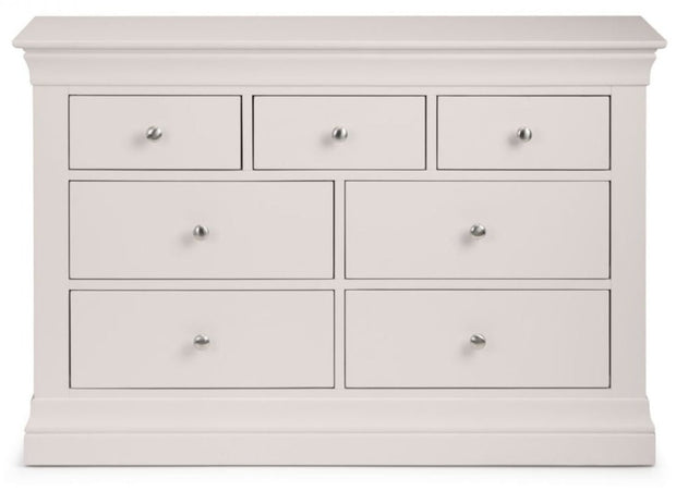 Clermont 4+3 Drawer Chest - Light Grey